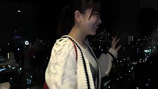 Young Japanese beauty with big tits and ass gets raw creampie