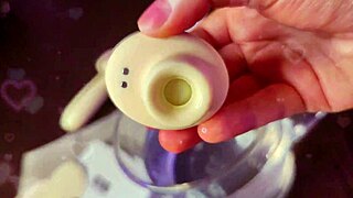 two vibrators pound her wet pussy hard