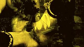 Vintage erotic art piece on display