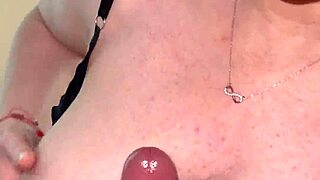Stepmom sucks cock and titfucks stepson