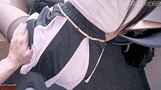 Caught my cheerleader roommate masturbating with door open