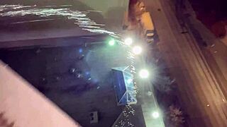 u may now piss the bride on risky public hotel balcony ledge