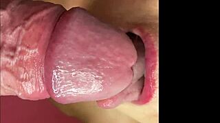 close up cumshot right in mouth blowjob