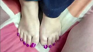 stacy mom milf gives stepson a kinky footjob