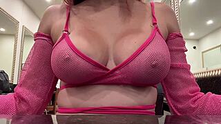 Artemisia love bounces her big natural tits slowly