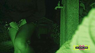 She loves pissing in the garden at night