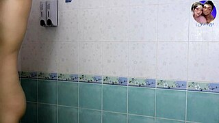 new241new showers and cleans pussy waiting for husband
