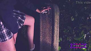 She loves pissing in the garden at night