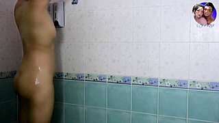 new241new showers and cleans pussy waiting for husband
