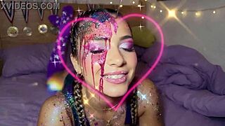 Glitter Gals Candy Cum Cumshot Explosion!