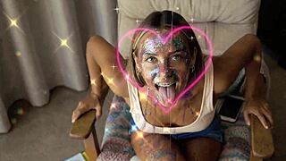 Glitter Gals Candy Cum Cumshot Explosion!