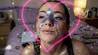 Glitter Gals Candy Cum Cumshot Explosion!