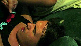 Hot babe receives anal fingering with prostate milking face slapping and huge facial