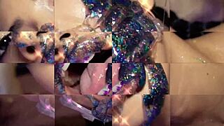 Glitter Gals Candy Cum Cumshot Explosion!