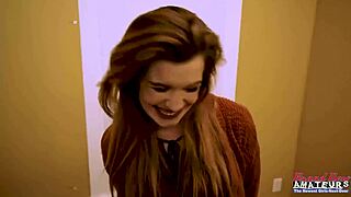 Fiery redhead teen gives sloppy rimjob with passionate ass licking