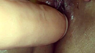 my lover helps me masturbate with toy in pussy until cum