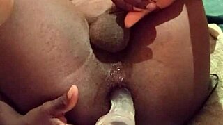 Sexyjayla254 fucks his asshole with toy missionary