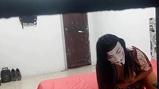 hidden camera records the moment a cuckold arrives to see his wife with another man