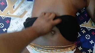 Sexy Black Petite Teen Rides Huge Cock