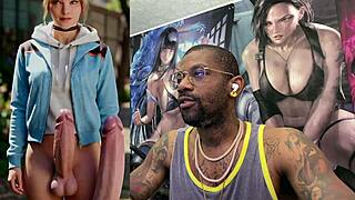 transgender stella jerks her girl cock and cums
