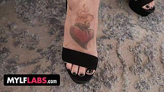 Big Titted Tattooed Milf Lily Lane Gets Tight Pussy Creampied