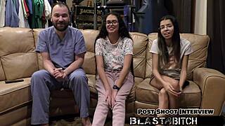 Aria Nicole And Angel Santana Get Pussy Blasted With Cum