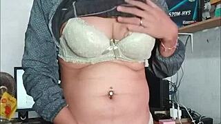 Masturbating hijab ladyboy cums