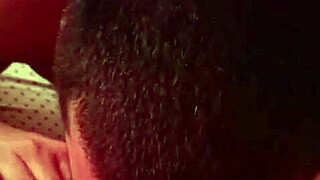 Latina wife receives oral pleasure from husband at home