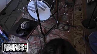 Selena Santana banged sloppy in studio
