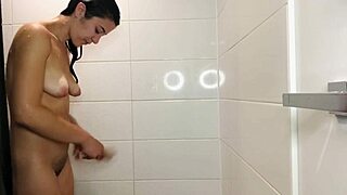 Small Latina Shaves Pussy In Shower