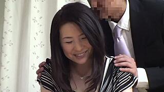 beautiful wife reacts to whispers and arousal