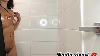 Small Latina Shaves Pussy In Shower