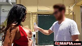 Exhibitionist ebony moriah mills fucks outdoors in public