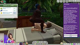 My simified mom and her bbc boyfriend having anal sex