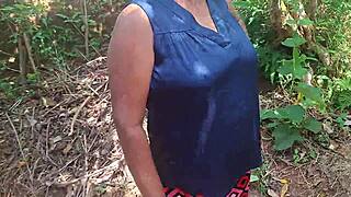 indian village milf shows her body outdoors on the ranch