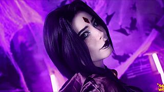 Teen titans raven gets cumshot from pussy to mouth