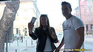 Public Euro Models Finger Before Truck Sex