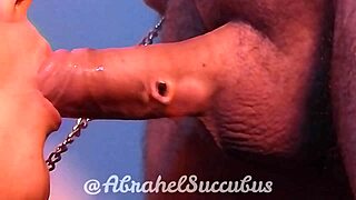 Woman bound to his cock for pleasure