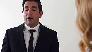 guy licks and fucks new blonde secretary