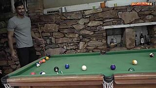 Hot Busty Blonde Fucked At Pool Table