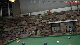 Hot Busty Blonde Fucked At Pool Table