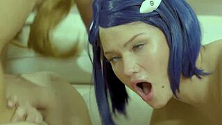 cosplay stepsisters fuck nerdy stepbrothers for convention ride