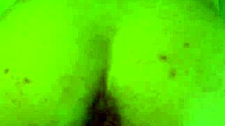 My wife shows her new blonde hair from behind