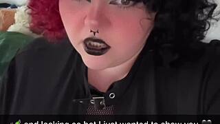 Bbw Goth Gf Fucks Creamy Pussy With Huge Dildo For You