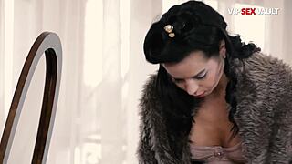 Brunette In Lace Lingerie Gets Her Ass Grabbed From Behind