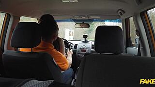 Cute asian student gets creampied by instructor in car
