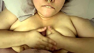 Surprise Cumshot From A Sensual Handjob Titfuck