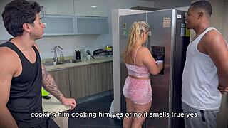 Its true youve got a huge bbc im fucking my gym buddys milf stepmom in the kitchen