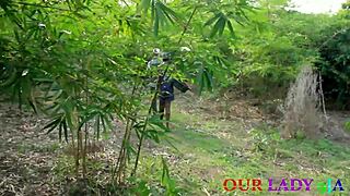 african farmers making love hardcore in their farm land while harvesting fruits somewhere in africa