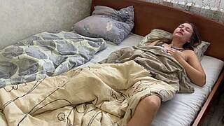 Morning masturbation leads to wife orgasm